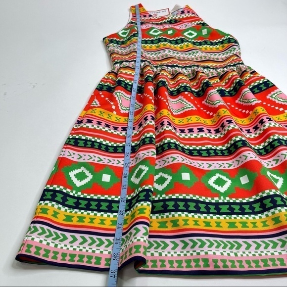 NEW CK Bradley Darden Pockets Egypt Multi Aztec Tie Fit & Flare Cocktail Dress - Picture 16 of 16